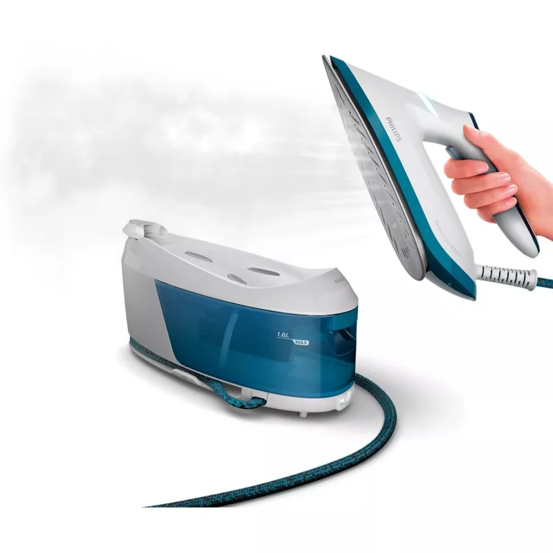 Central de planchado con vapor Philips PSG6022/20 2400 W 1,8 L suela SteamGlide Plus azul, blanco
