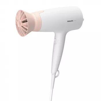Secador de pelo Philips BHD300/00 1600 W, 3 niveles de calor, 3 velocidades, nivel frío, rosa/blanco, cable de 1,8 m