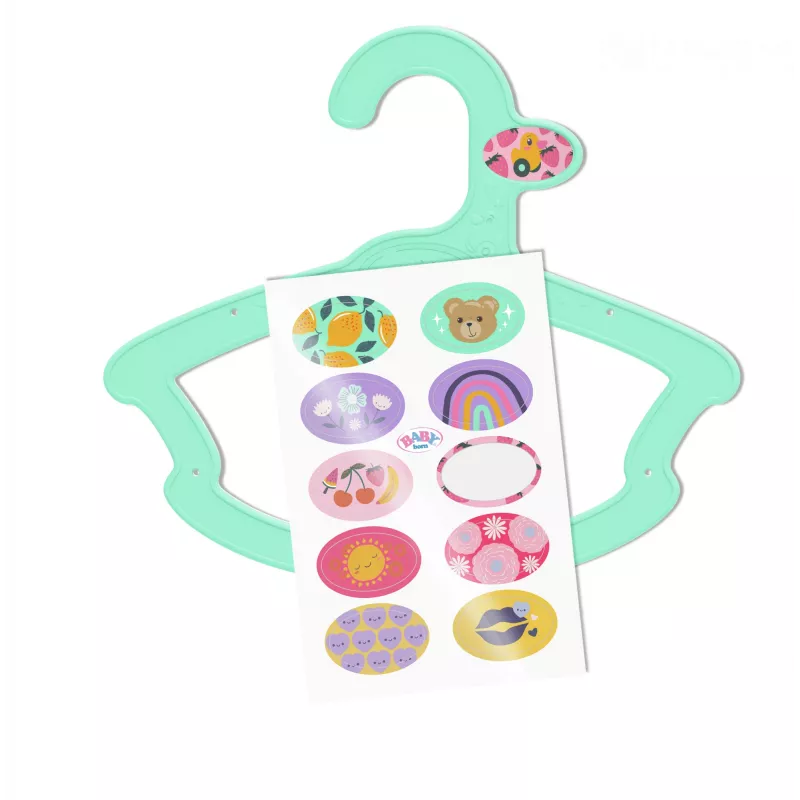 BABY born Perchas, pack de 5 perchas para ropa de muñeca 43cm