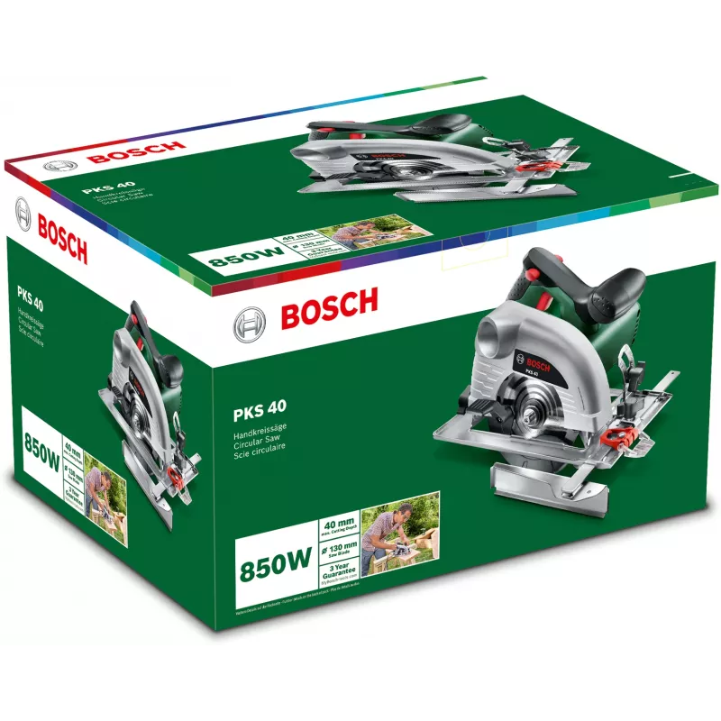 Bosch PKS 40 13 cm Verde, Plata 5300 rpm 850 W