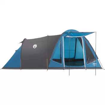 Tienda de campaña tipo cúpula COLEMAN Waterfall 5 (modelo 2025) con extensión de túnel, azul/gris