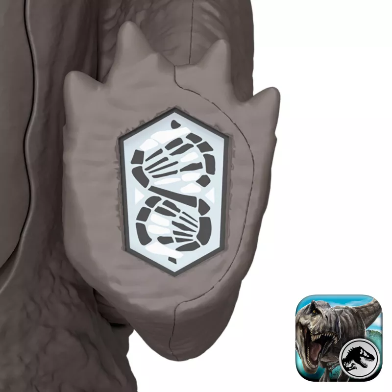 Jurassic World Rebirth Wild Roar Nasutoceratops juguete de dinosaurio, mordida de ataque y sonido controlados por la cola