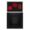Set de placa vitrocerámica y horno eléctrico NEFF B2CCG6AK3 + T18SDH9L0 — Placa vitrocerámica con 4 zonas de cocción, horno eléctrico de 71 L, CircoTherm®