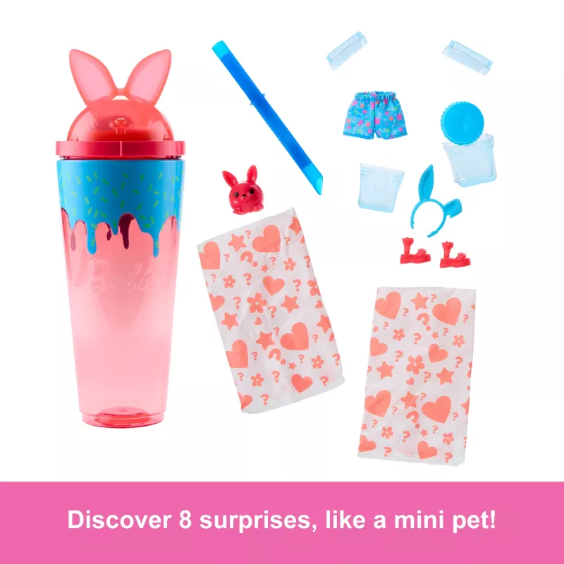 Mattel Barbie Pop! Reveal serie Shakes muñeca Gatito, JCN87