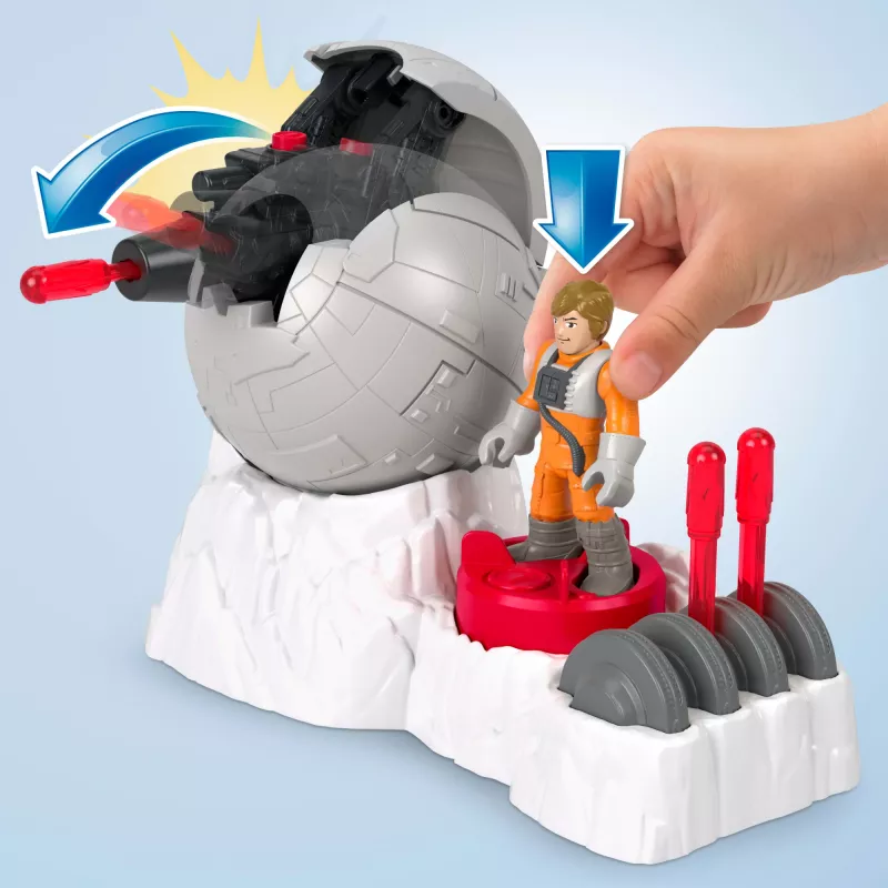 Fisher-Price Imaginext STAR WARS Cañón de base rebelde juguete con llave de personaje de fundición Luke Skywalker, 5 piezas