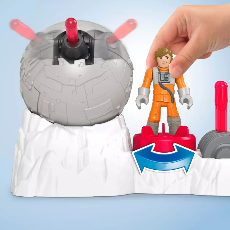 Fisher-Price Imaginext STAR WARS Cañón de base rebelde juguete con llave de personaje de fundición Luke Skywalker, 5 piezas