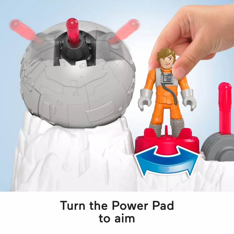 Fisher-Price Imaginext STAR WARS Cañón de base rebelde juguete con llave de personaje de fundición Luke Skywalker, 5 piezas