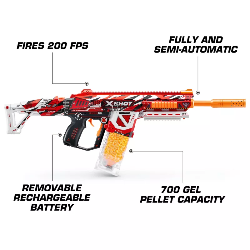 Zuru XSHOT Hyper Gel HPG-700 lanzador de bolas de gel, 3500 bolas de gel