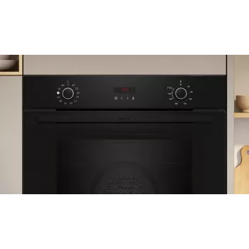 Horno eléctrico integrable NEFF N 30 B2CVG6AK3 — 71 l, negro, mandos giratorios, temporizador electrónico, A+