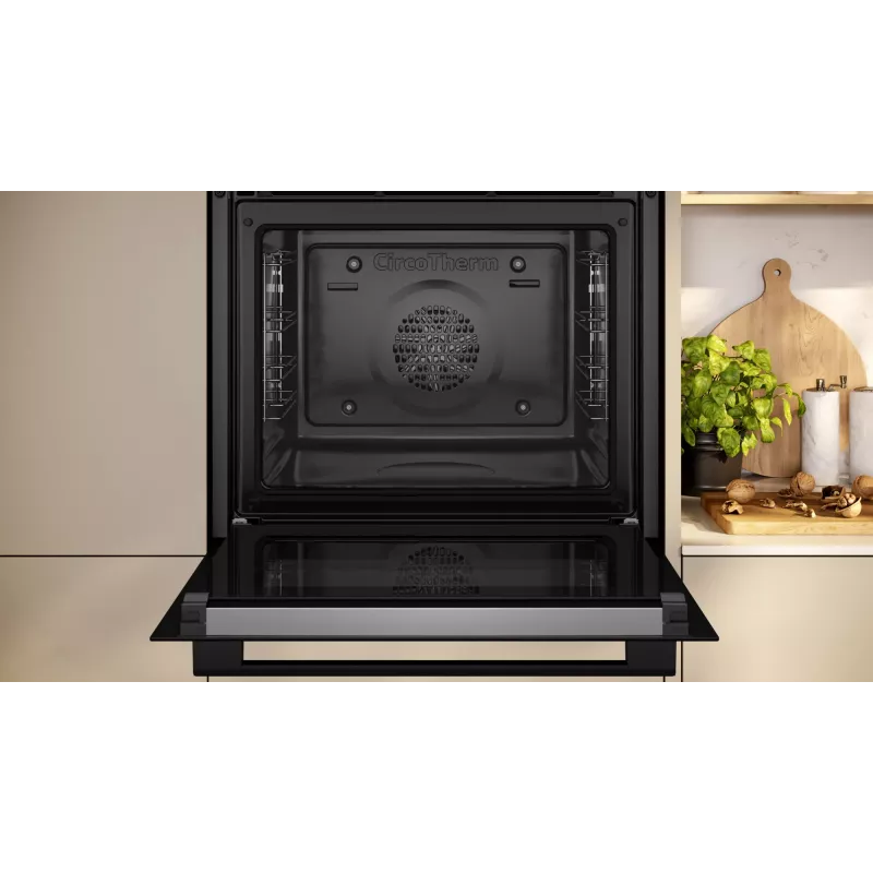 Horno eléctrico integrable NEFF N 30 B2CVG6AK3 — 71 l, negro, mandos giratorios, temporizador electrónico, A+