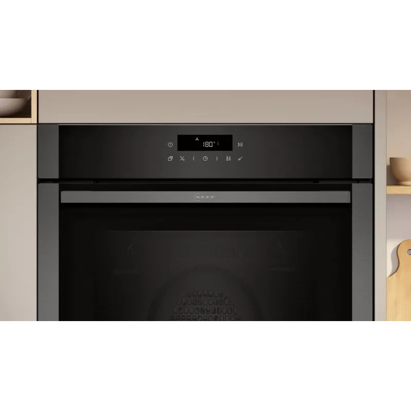 Horno integrable NEFF N 50 B6ACJ7AG3 — 71 L, 3600 W, control táctil, grafito/negro
