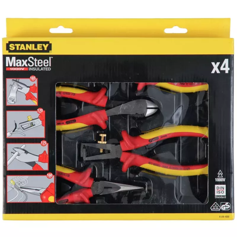 Alicates Stanley FATMAX 4 piezas VDE 4-84-489