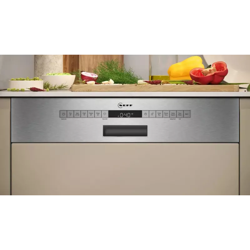 NEFF S145EAS16E, semintegrado, 13 cubiertos, energía A, 42 dB, Home Connect