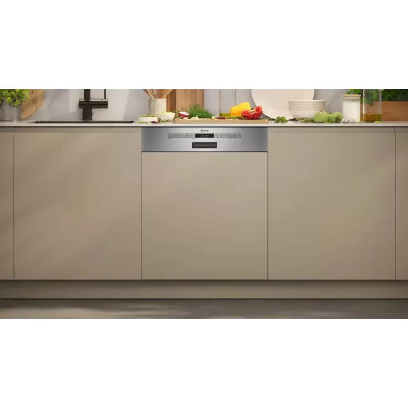 NEFF S145EAS16E, semintegrado, 13 cubiertos, energía A, 42 dB, Home Connect
