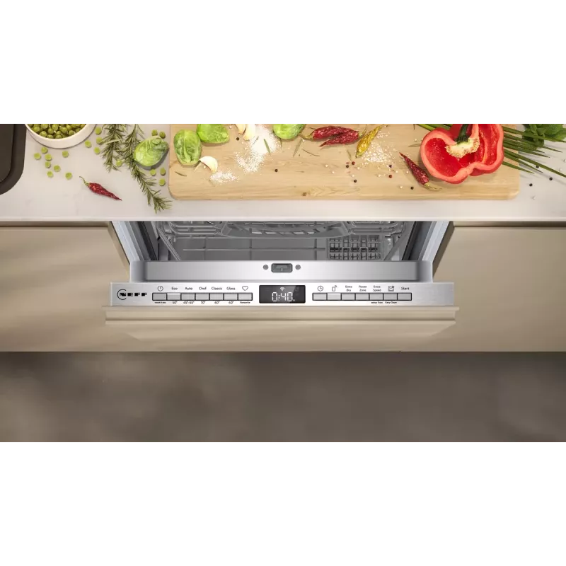 Lavavajillas NEFF S853HKX20E totalmente integrable Slimline 10 cubiertos, Home Connect, 46 dB