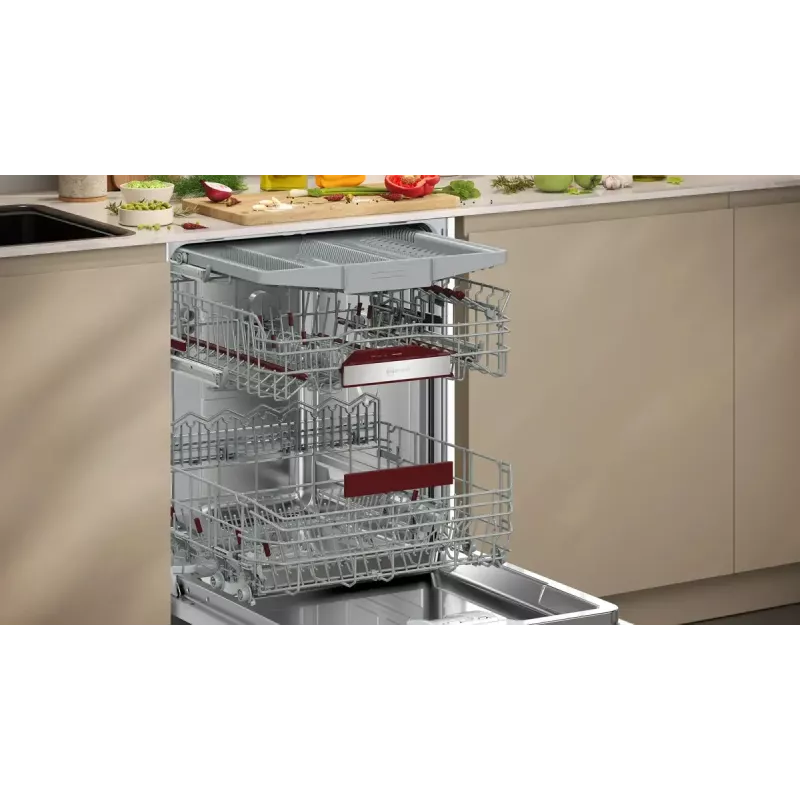 Lavavajillas NEFF S255ECX15E totalmente integrable, 14 cubiertos, clase de eficiencia energética A, 42 dB, Home Connect