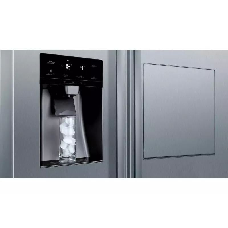 Bosch Serie 6 KAG93AIEP frigorífico Side-by-Side, de libre instalación, 560 l (369 l + 191 l), dispensador de hielo y agua, E, acero inoxidable