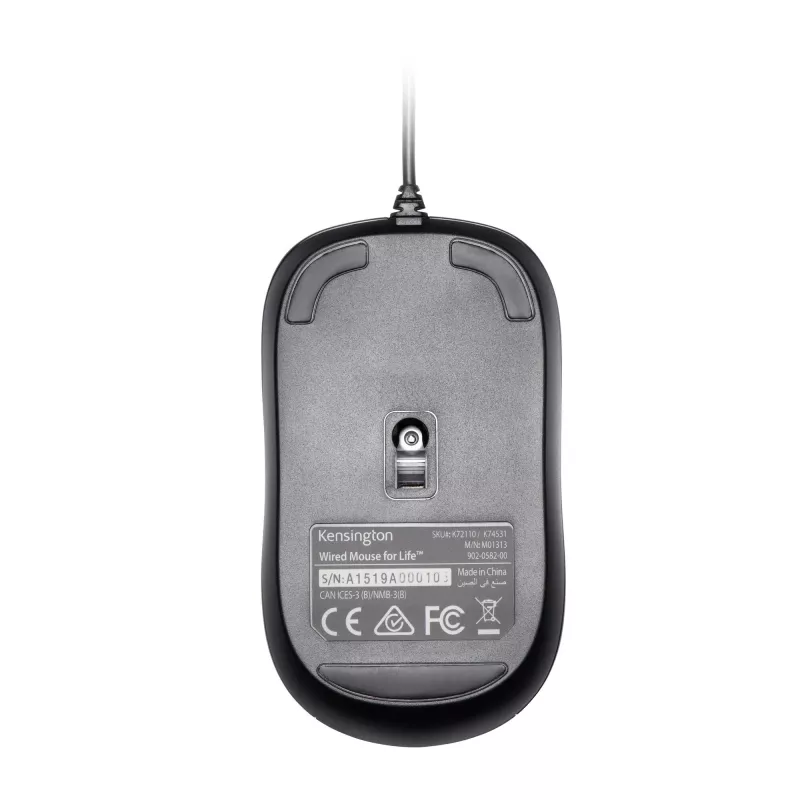 Ratón Kensington Wired ValuMouse, ambidiestro, óptico, USB Type-A, 1000 DPI, negro
