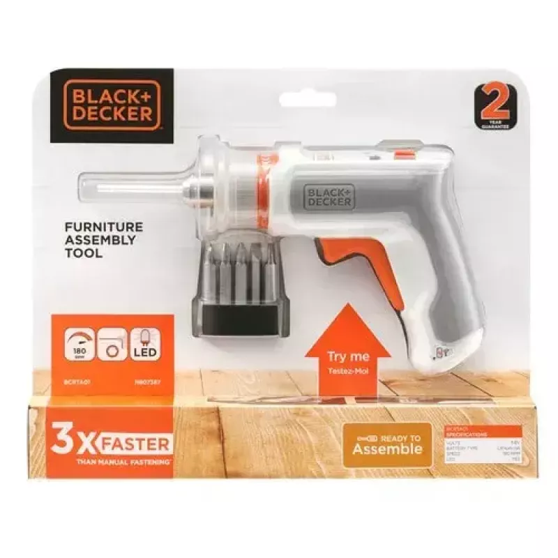 Atornillador a batería Black & Decker BCRTA01, 180 rpm, 5,5 N⋅m, 3,6 V
