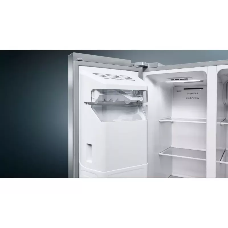 Frigorífico side-by-side Siemens iQ500 KA93GAIEP – independiente, 560 l de volumen total, frigorífico 369 l, congelador 191 l, clase energética E, acero inoxidable