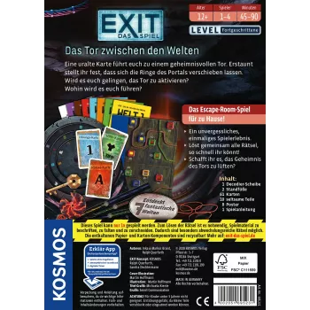 Kosmos 695231 EXIT - Das Tor zwischen den Welten juego de fiesta, 1-4 jugadores, 12+