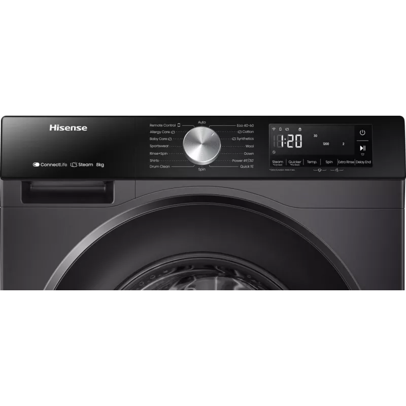 Hisense WF3S8043BB3 lavadora de carga frontal 8 kg 1400 rpm negro