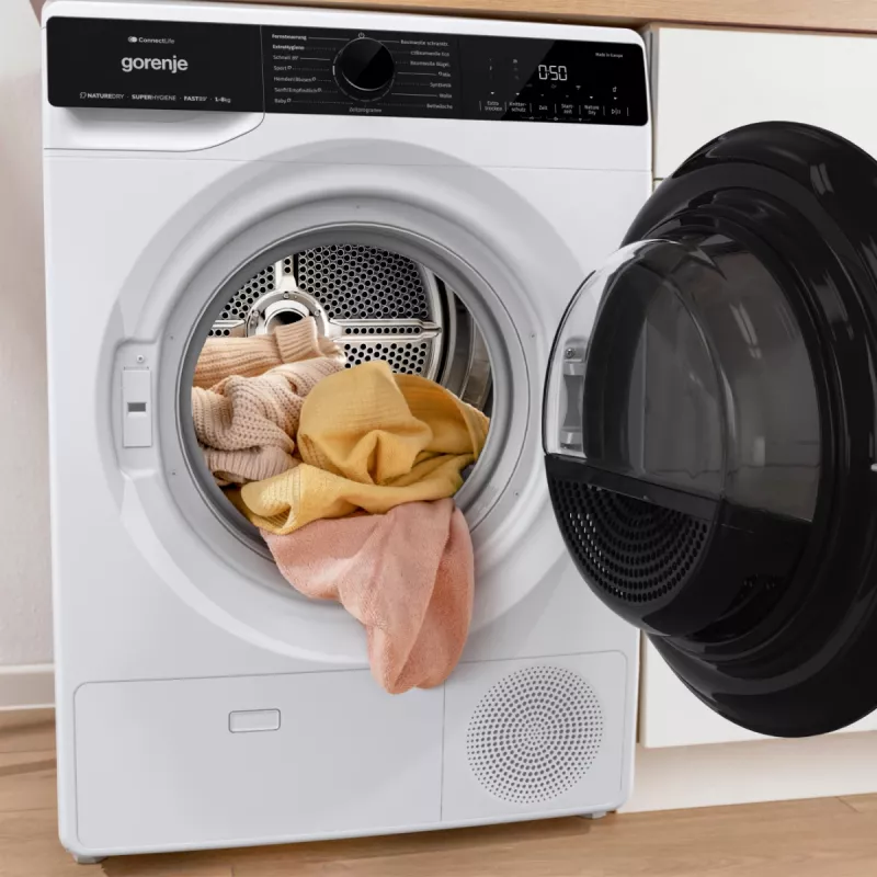 Gorenje DPNA83W secadora de ropa independiente carga frontal 8 kg negro, blanco