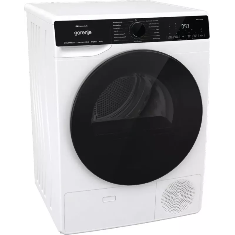 Secadora de ropa Gorenje DPNA93W bomba de calor, independiente, carga frontal, 9 kg, blanca, clase energética C