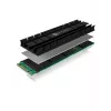 ICY BOX IB-M2HS-701 M.2 2280 SSD disipador, pasivo, aluminio, PC/PS5, negro
