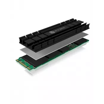 ICY BOX IB-M2HS-701 disipador/refrigerador SSD M.2 NVMe negro 1 ud.