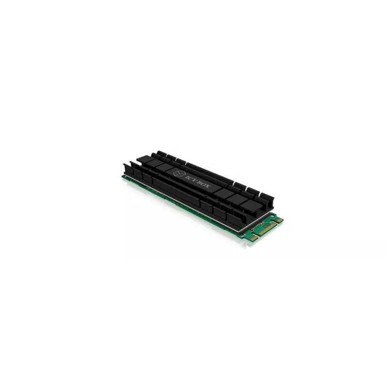 ICY BOX IB-M2HS-701 M.2 2280 SSD disipador, pasivo, aluminio, PC/PS5, negro