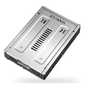 Cremax ICY Dock MB982IP-1S - adaptador de bahía de almacenamiento - 8,9 cm a 6,4 cm (3.5 a 6,40cm (2.5)) - plateado (MB982IP-1S-1)