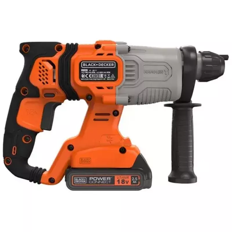 Taladradora Black & Decker BCD900E2K-QW 1880 RPM SDS Plus, batería 2,5 Ah