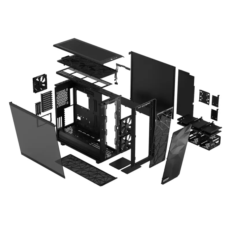 Caja de PC Fractal Design Meshify 2 XL Light Tempered Glass torre negra