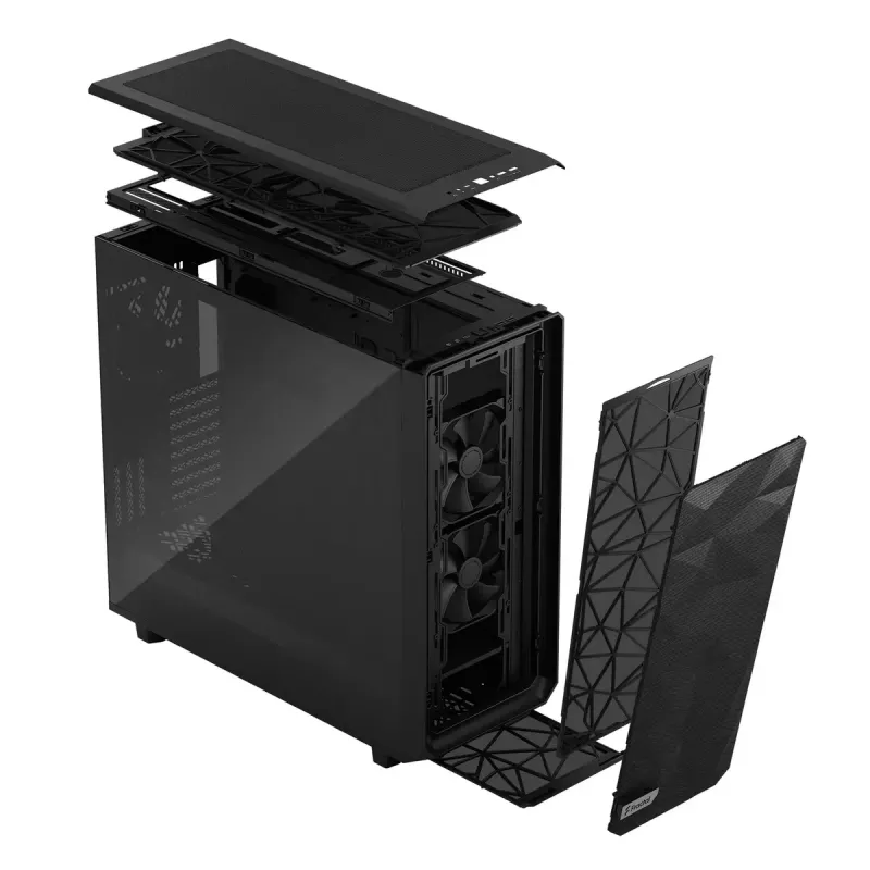 Caja de PC Fractal Design Meshify 2 XL Light Tempered Glass torre negra