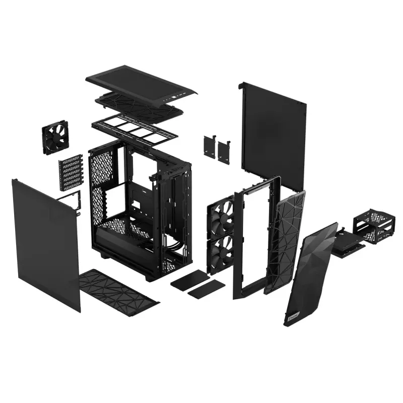 Caja de PC Fractal Design Meshify 2 Compact torre negra