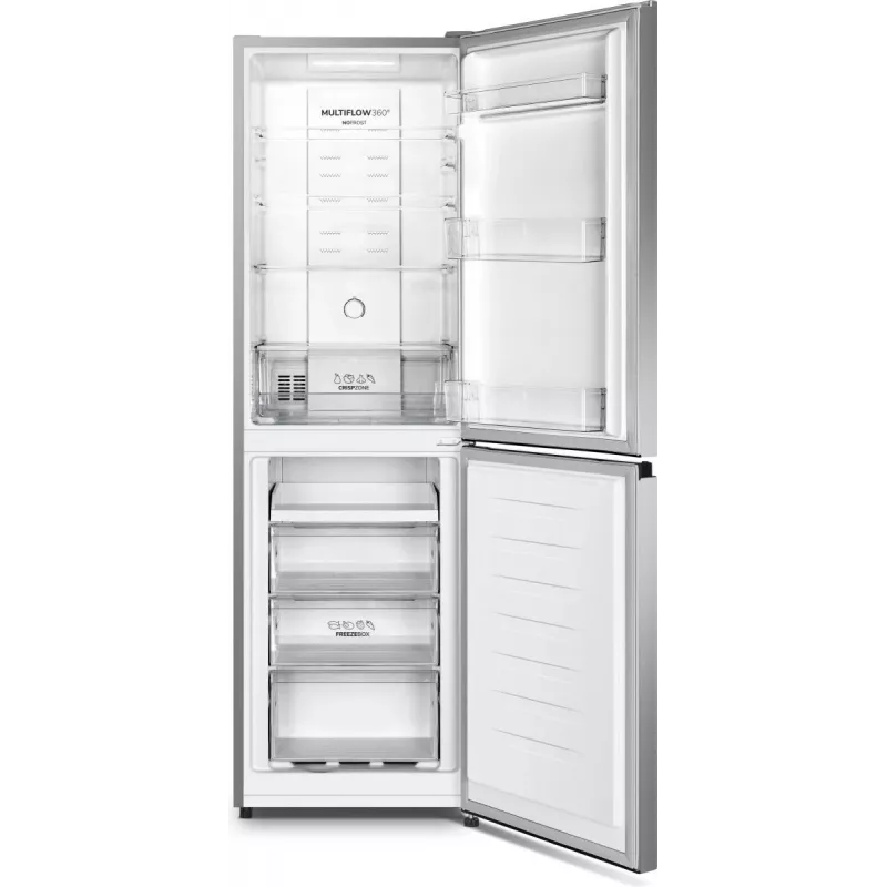 Gorenje NRK418DCS4 frigorífico combi de libre instalación, 256 l (171 l + 85 l), clase D, 182,4 cm, plateado