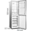 Gorenje NRK418DCS4 frigorífico combi de libre instalación, 256 l (171 l + 85 l), clase D, 182,4 cm, plateado
