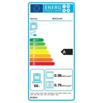 Siemens iQ500 HK9S5A240 Cocina independiente eléctrica con placa vitrocerámica negra