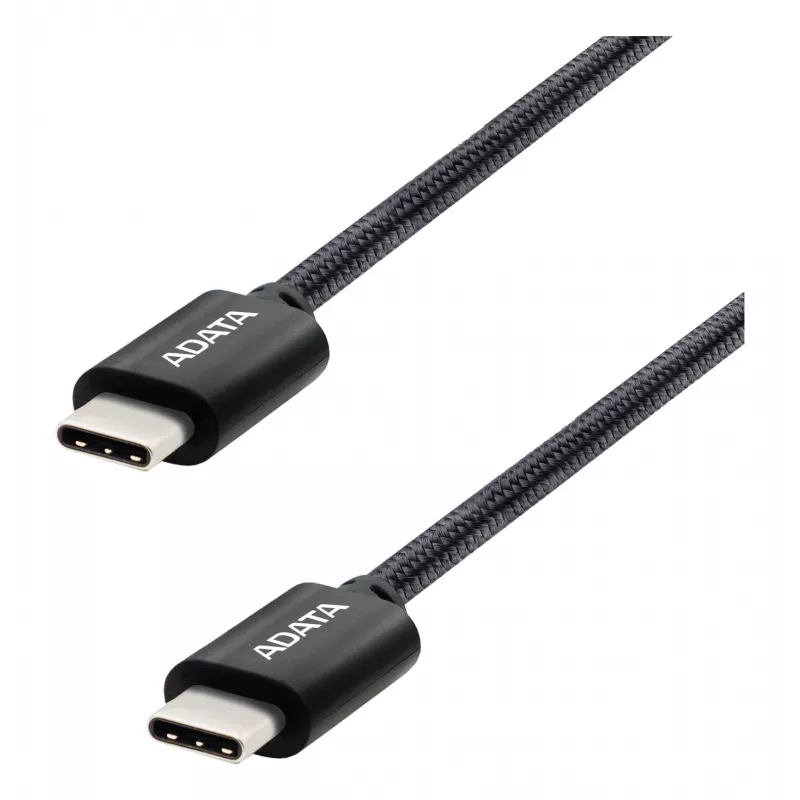 Cable USB-C a USB-C ADATA CACC-200PN-BK, USB 2.0, 2 m, negro