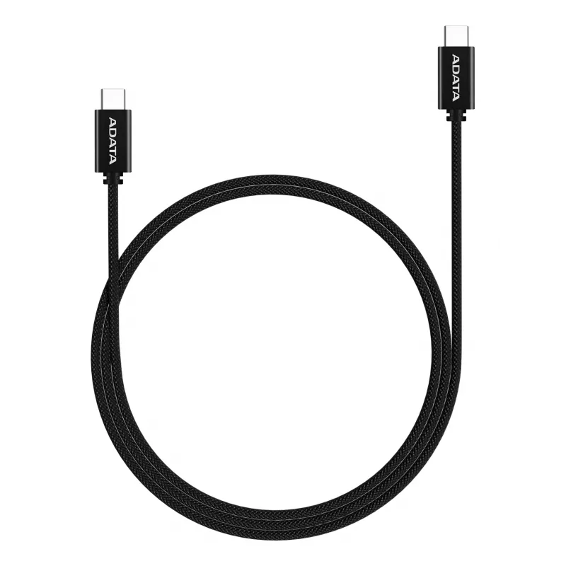 Cable USB-C a USB-C ADATA CACC-200PN-BK, USB 2.0, 2 m, negro