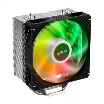 Disipador de CPU FSP NE5 por aire 120 mm negro ARGB, ventilador, 12 cm, 800 RPM, 1600 RPM, 28 sone, negro