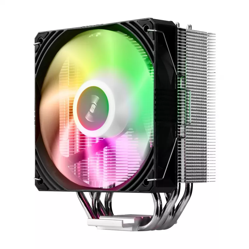 Disipador de CPU FSP NE5 por aire 120 mm negro ARGB, ventilador, 12 cm, 800 RPM, 1600 RPM, 28 sone, negro