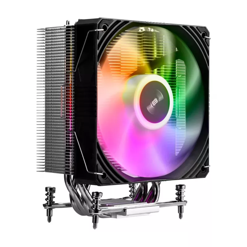 Disipador de CPU FSP NE5 por aire 120 mm negro ARGB, ventilador, 12 cm, 800 RPM, 1600 RPM, 28 sone, negro