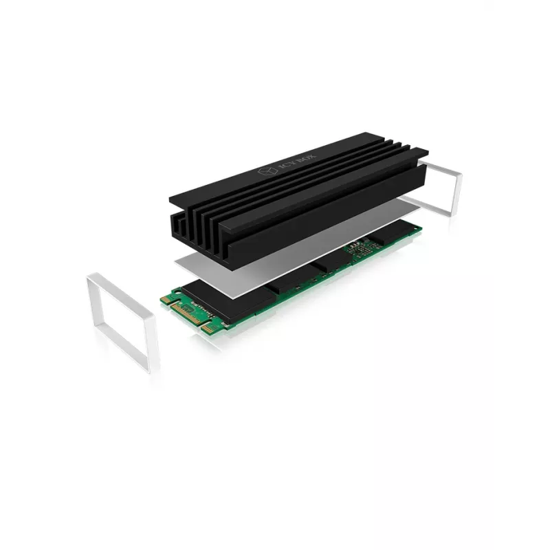 Disipador para unidad de estado sólido ICY BOX IB-M2HS-70 negro 1 ud.