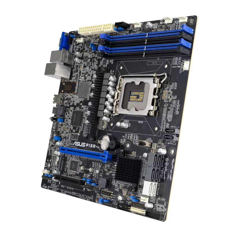 ASUS P13R-M 90SB0C70-M0UAY1 placa base para servidor, Intel C262, LGA 1700, micro ATX, 4x DDR5 ECC DIMM, 8x SATA, 1x M.2, 2x 1GbE, PCIe 5.0, ASMB11-iKVM