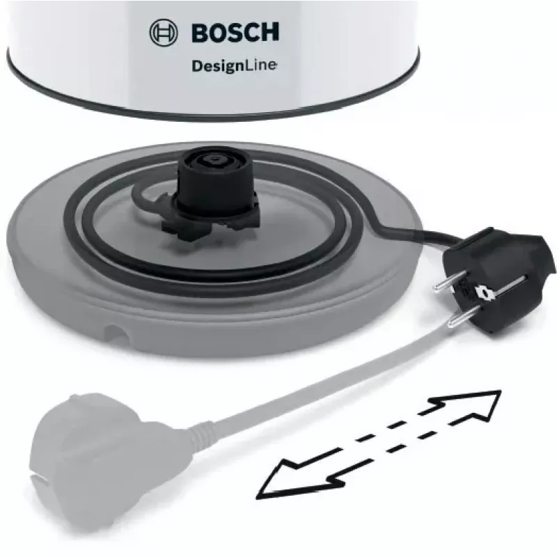 Hervidor eléctrico Bosch TWK3P421 1,7 L 2400 W negro, blanco