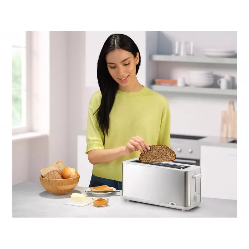 Tostadora Braun HT 1610 1030 W acero inoxidable blanco