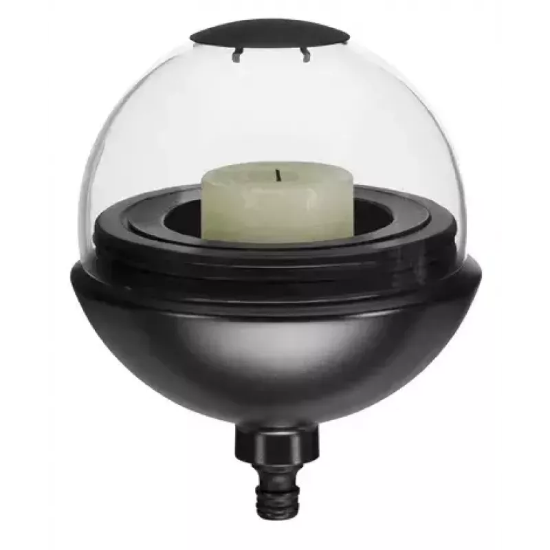 Portavelas Gardena 11430-20 negro transparente redondo varilla 1 unidad