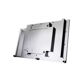 Backplate Alphacool 10248 aluminio cromo cobre negro 124 mm
